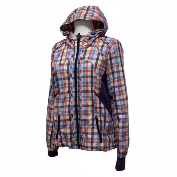 UBER RARE!🍒 LULULEMON SEAWHEEZE 2014 Special Edit Pass Me Plaid Jacket Sz.6,8 - Picture 2 of 15